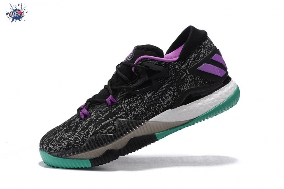 Meilleures Adidas Crazylight Boost Noir Pourpre Vert