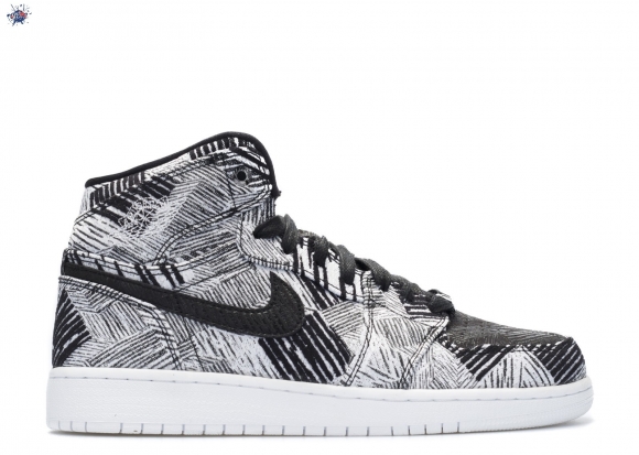 Meilleures Air Jordan 1 High Bhm (Gs) Blanc Noir (739640-110)