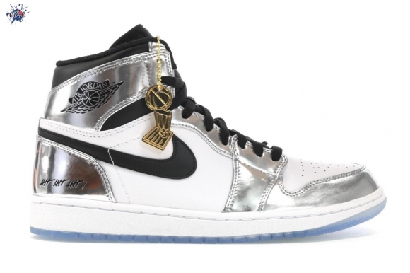 Meilleures Air Jordan 1 High "Pass The Torch" Chrome Argent Blanc (aq7476-016)