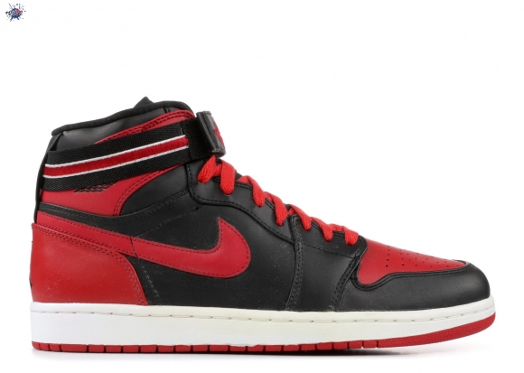 Meilleures Air Jordan 1 High Strap Noir Rouge Blanc (342132-061)