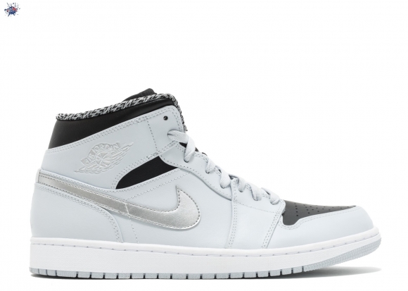 Meilleures Air Jordan 1 Mid Gris Argent Gris (554724-032)