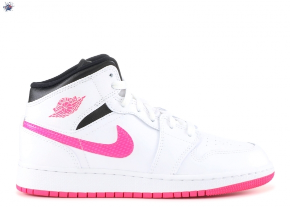 Meilleures Air Jordan 1 Mid "Hyper Pink" Blanc Rose (555112-106)