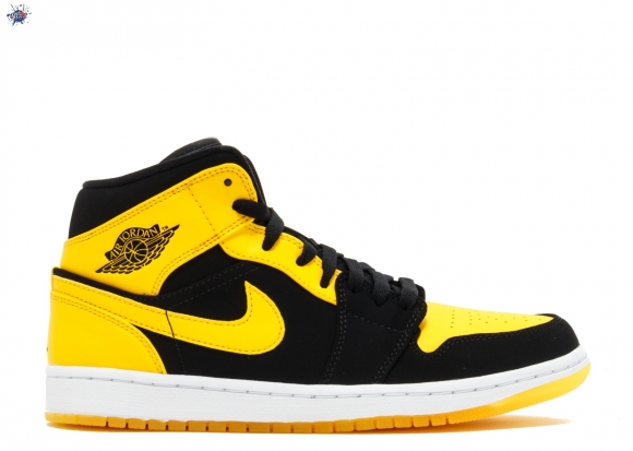 Meilleures Air Jordan 1 Mid "New Love 2017 Release" Jaune Noir (554724-035)