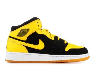 Meilleures Air Jordan 1 Retro (Gs) "Old Love New Love/Beginning Moments" Noir Jaune (307383-071)