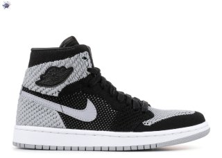 Meilleures Air Jordan 1 Retro High Flyknit Bg "Shadow" Noir Gris (919702-003)