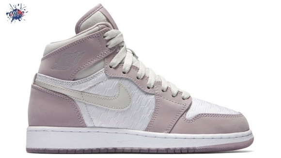 Meilleures Air Jordan 1 Retro High (Gs) "Heiress" Blanc Rose (832596-025)