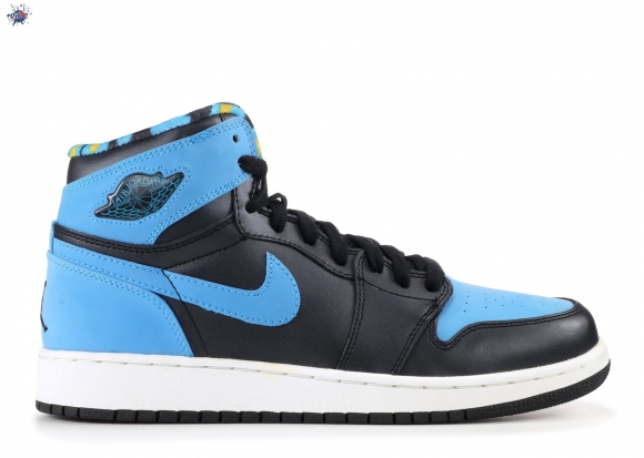 Meilleures Air Jordan 1 Retro High (Gs) Noir Bleu (332148-041)