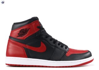 Meilleures Air Jordan 1 Retro High Og "Banned 2016 Release" Noir Rouge Blanc (555088-001)