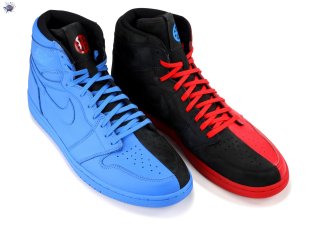 Meilleures Air Jordan 1 Retro High "Quai 54 Friends And Family" Bleu Rouge Noir (mnjdls-262-767119)