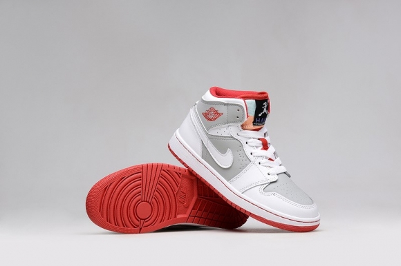 Meilleures Air Jordan 1 Retro Mid "Hare" Blanc Gris