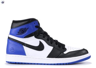 Meilleures Air Jordan 1 X Fragment "Fragment" Noir Bleu Blanc (716371-040)