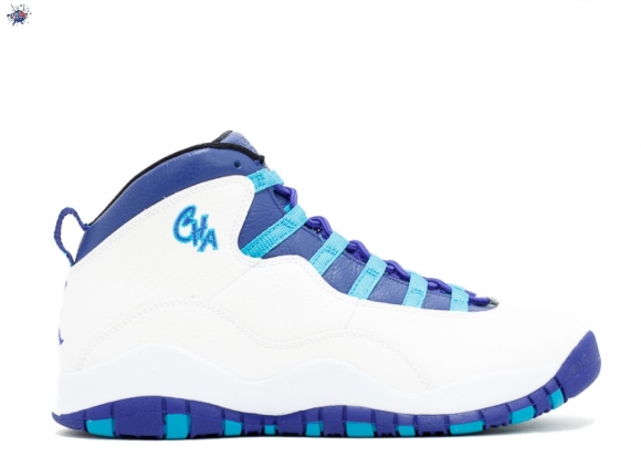 Meilleures Air Jordan 10 Retro Bg (Gs) "Charlotte" Blanc Bleu (310806-107)