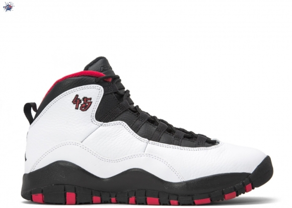 Meilleures Air Jordan 10 Retro Bg (Gs) "Double Nickel" Blanc Noir Rouge (310806-102)