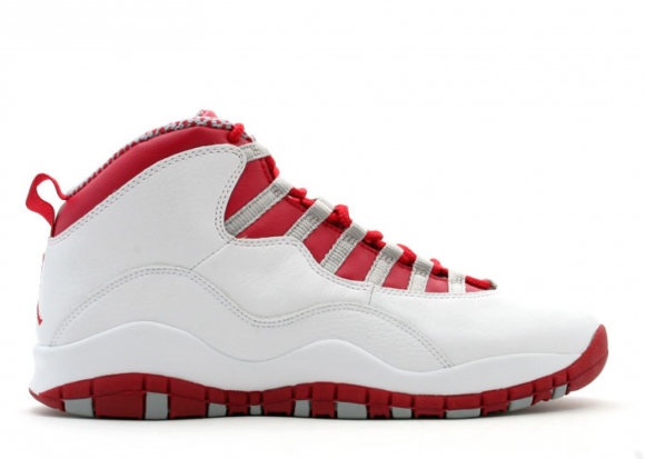 Meilleures Air Jordan 10 Retro Blanc Rouge Gris (310805-161)