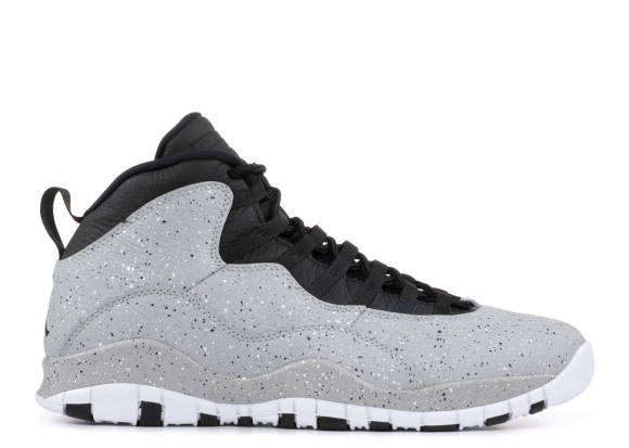 Meilleures Air Jordan 10 Retro "Cement" Gris Noir (310805-062)