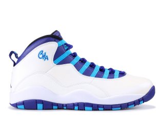 Meilleures Air Jordan 10 Retro "Charlotte" Blanc Bleu (310805-107)