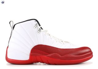 Meilleures Air Jordan 12 Retro "2009 Release" Blanc Rouge (130690-110)