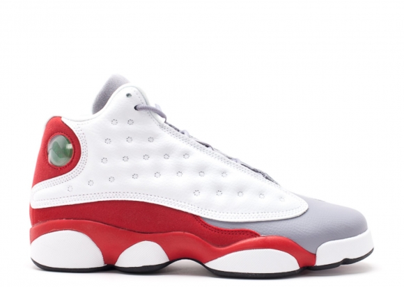 Meilleures Air Jordan 13 Retro Bg (Gs) "Grey Toe" Blanc Gris Rouge (414574-126)