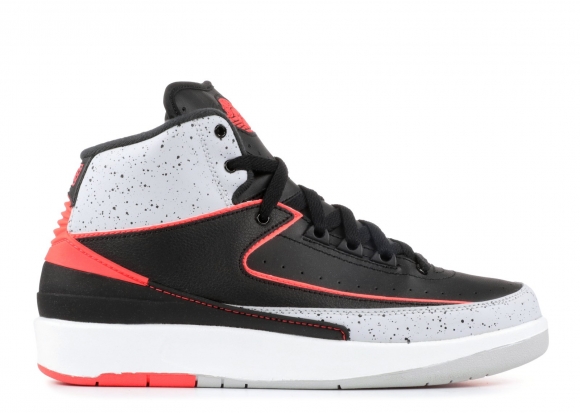 Meilleures Air Jordan 2 Retro Bg (Gs) "Infrared 23" Noir Gris Orange (395718-023)