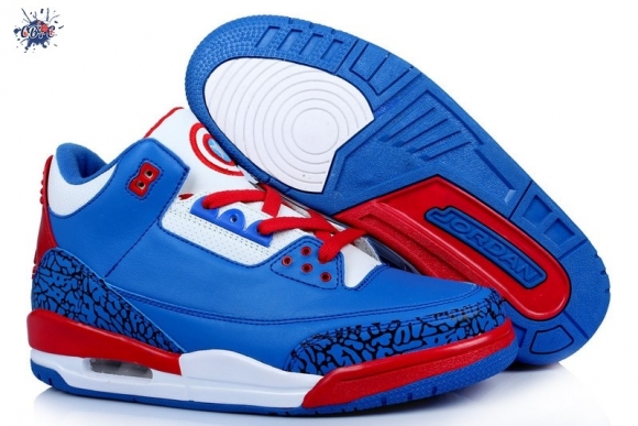 Meilleures Air Jordan 3 III Retro "Captain America" Bleu Rouge