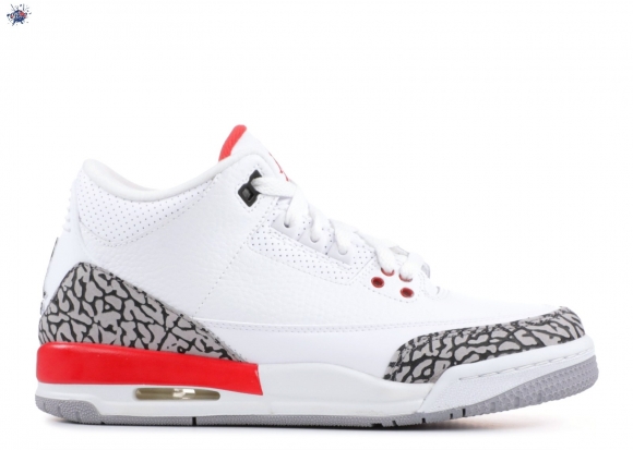 Meilleures Air Jordan 3 Retro Bg "Katrina" Blanc Rouge (398614-116)