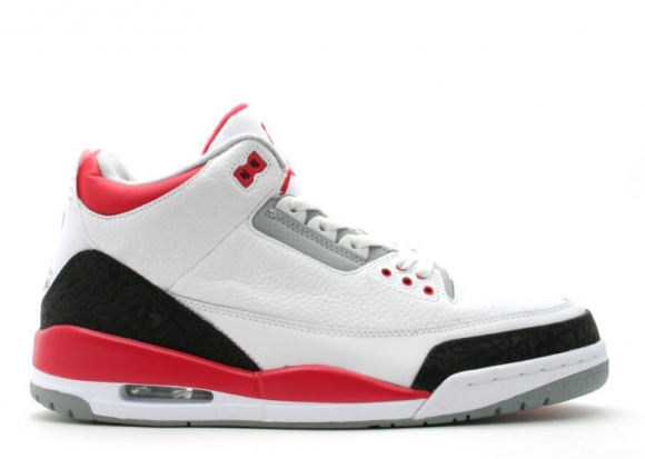 Meilleures Air Jordan 3 Retro Blanc Noir Rouge (136064-161)