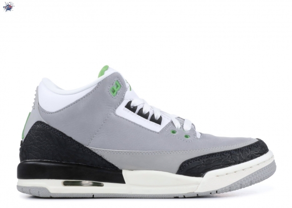 Meilleures Air Jordan 3 Retro (Gs) "Chlorophyll" Gris Vert (398614-006)