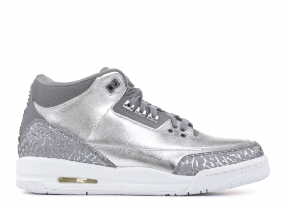 Meilleures Air Jordan 3 Retro Hc "Chrome" Métallique Argent (aa1243-020)