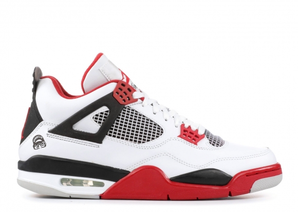 Meilleures Air Jordan 4 Retro "Mars Blackmon" Blanc Rouge (308497-162)