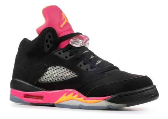 Meilleures Air Jordan 5 Retro (Gs) "Floridian" Noir Rose (440892-067)