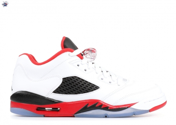 Meilleures Air Jordan 5 Retro Low (Gs) "Fire Red" Blanc Rouge (314338-101)