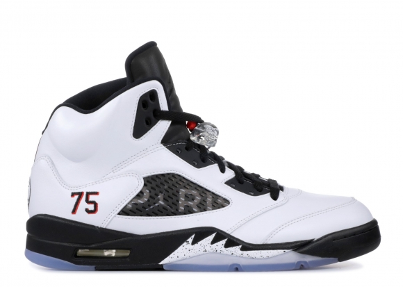 Meilleures Air Jordan 5 Retro "Paris Saint Germain Friends & Family" Blanc Noir (fa18mnjdls735)