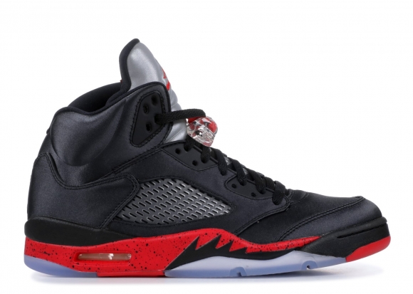 Meilleures Air Jordan 5 Retro "Satin Bred" Noir Rouge (136027-006)