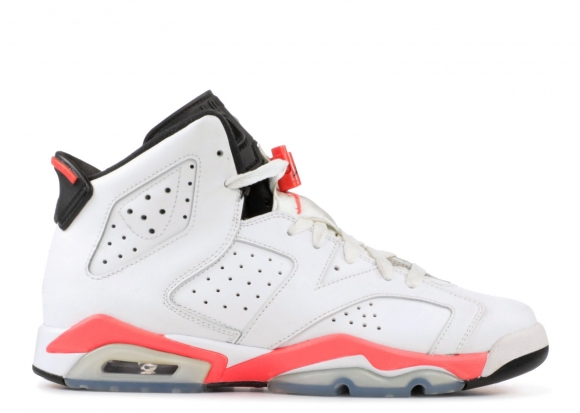 Meilleures Air Jordan 6 Retro Bg (Gs) "Infrared 2014" Blanc Orange (384665-123)