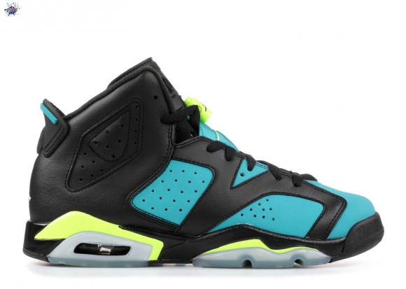 Meilleures Air Jordan 6 Retro Gg (Gs) Noir Bleu Vert (543390-043)