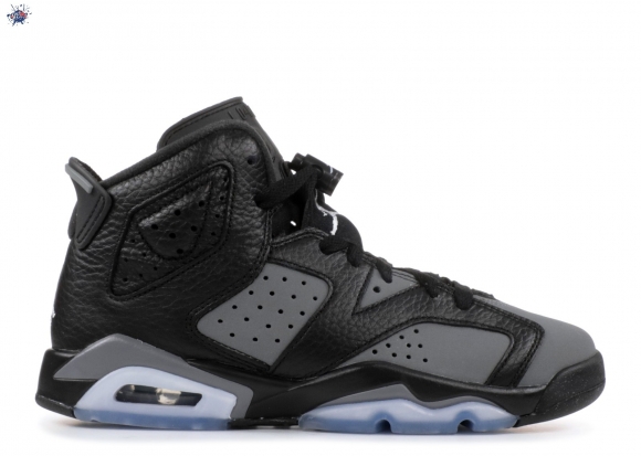 Meilleures Air Jordan 6 Retro (Gs) Noir Gris (384665-010)