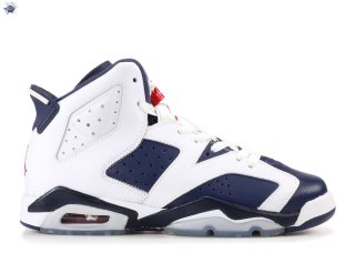 Meilleures Air Jordan 6 Retro (Gs) "Olympic 2012 Release" Blanc Marine (384665-130)