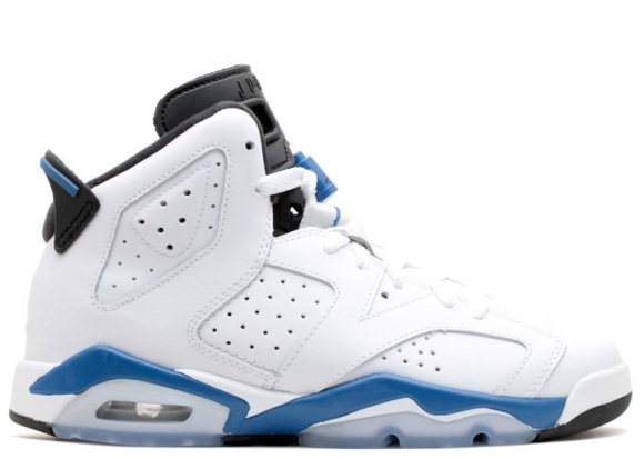 Meilleures Air Jordan 6 Retro (Gs) "Sport Bleue" Blanc Bleu (384665-107)