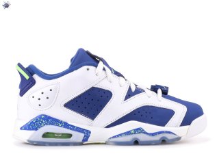 Meilleures Air Jordan 6 Retro Low (Gs) "Seahawks" Blanc Bleu (768881-106)