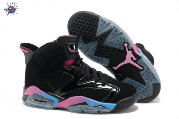 Meilleures Air Jordan 6 Retro Noir Rose Bleu