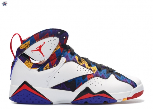 Meilleures Air Jordan 7 Retro (Gs) "Nothing But Net" Blanc Bleu Rouge (304774-142)