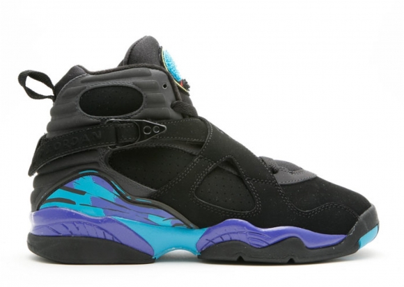 Meilleures Air Jordan 8 Retro (Gs) "Aqua" Noir Bleu Pourpre (305368-041)