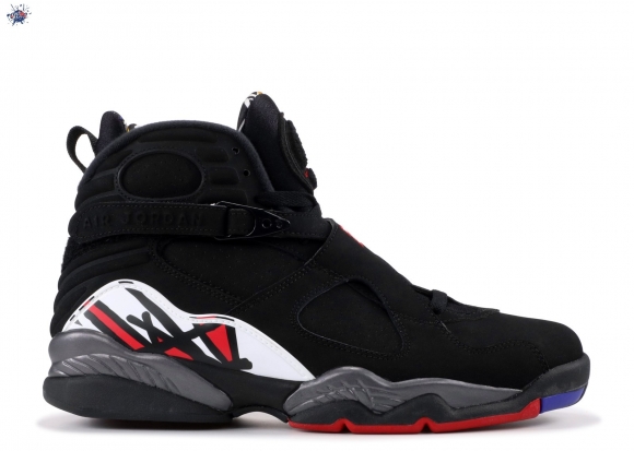 Meilleures Air Jordan 8 Retro "Playoffs 2013 Release" Noir Gris Blanc (305381-061)