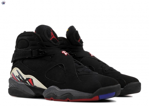 Meilleures Air Jordan 8 Retro "Playoffs" Noir Gris Blanc (305381-061)