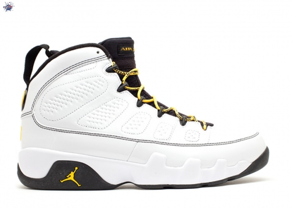 Meilleures Air Jordan 9 Retro "Quai 54" Blanc Jaune (302370-105)