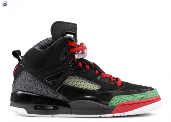 Meilleures Air Jordan Spiz'Ike Noir Vert Rouge (315371-061)