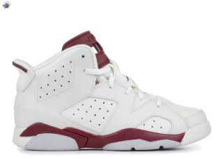 Meilleures Jordan 6 Retro Bp "Maroon" Blanc Rouge (384666-116)