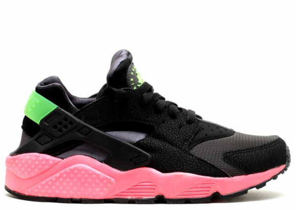 Meilleures Nike Air Huarache "Hyperpunch" Noir Rose Vert (318429-006)