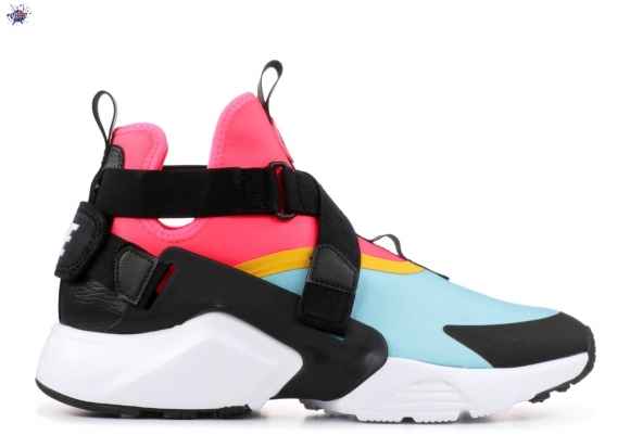 Meilleures Nike Air Huarache Run "City" Noir Rose Bleu (ah6787-400)