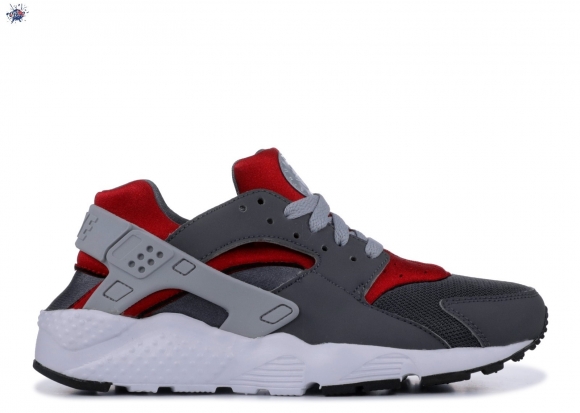 Meilleures Nike Air Huarache Run (Gs) Gris Rouge (654275-018)